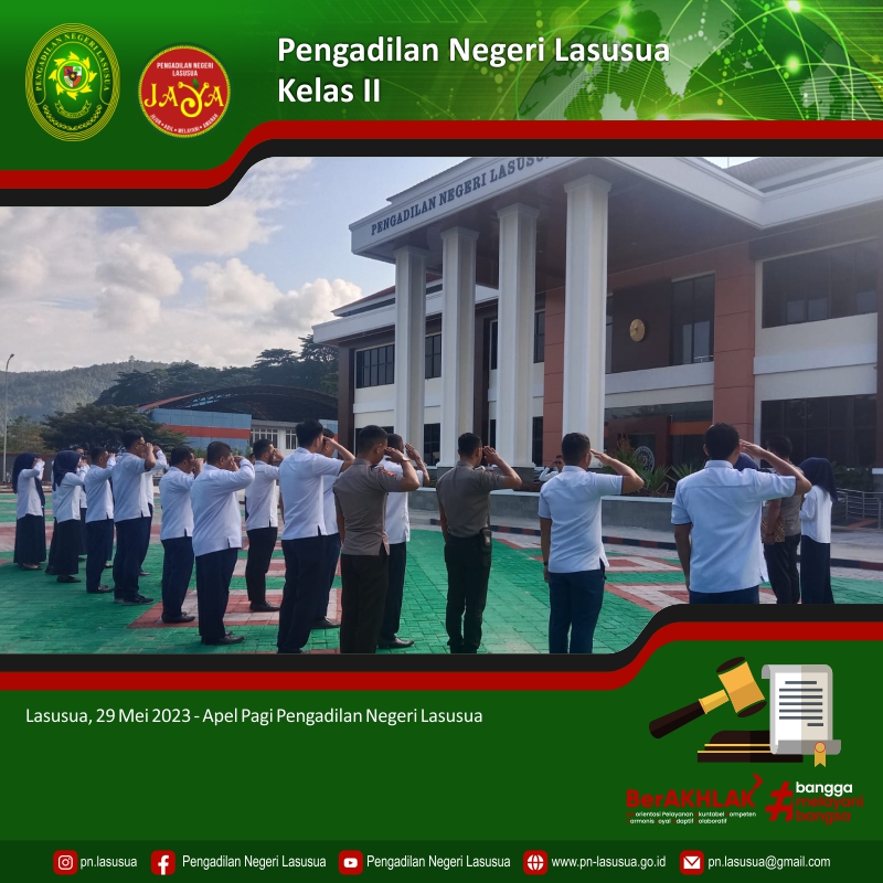 Giat Apel Pagi Pengadilan Negeri Lasusua